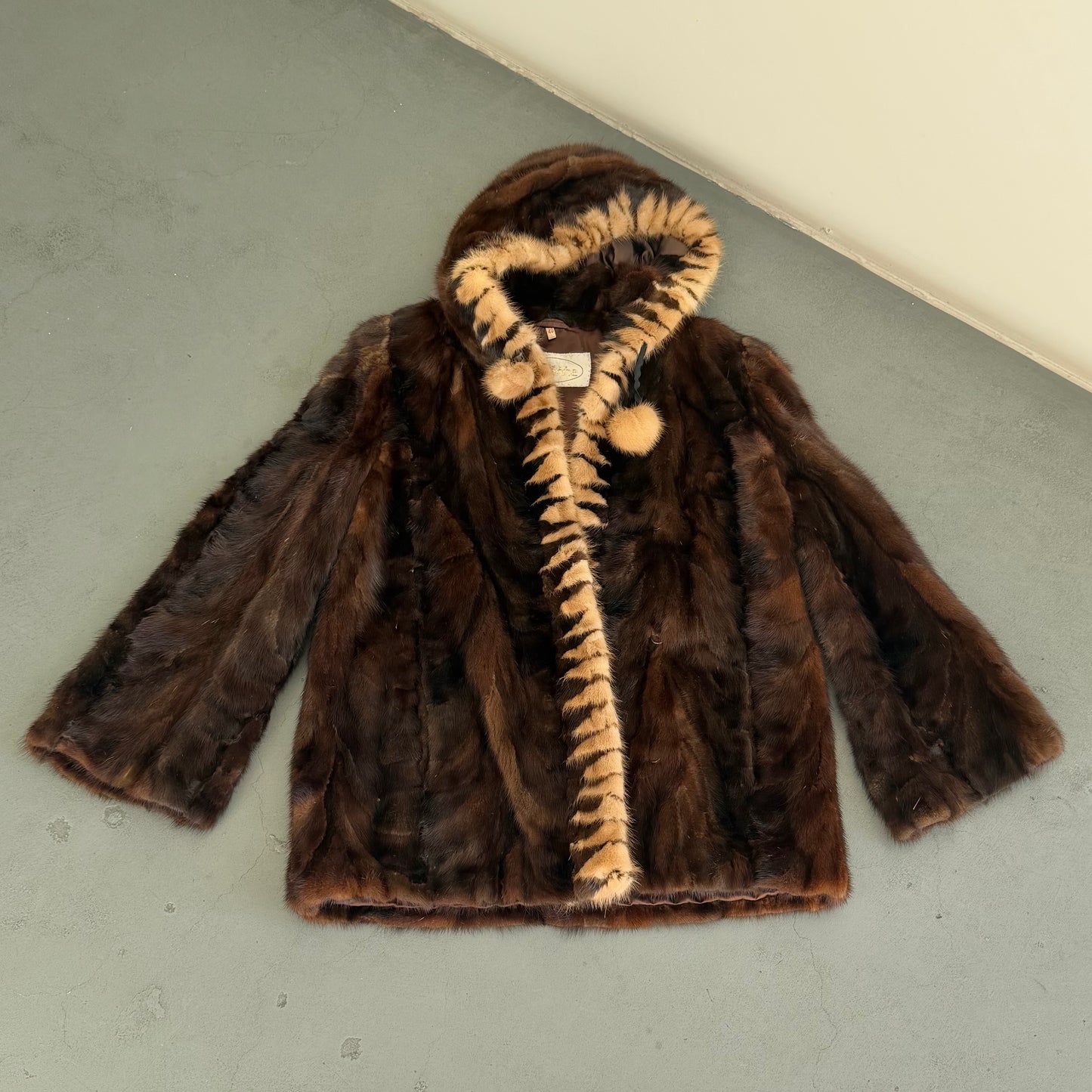 Cizenne Hooded Mink Fur Coat