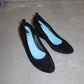 Lanvin Black Suede Wedges (39)