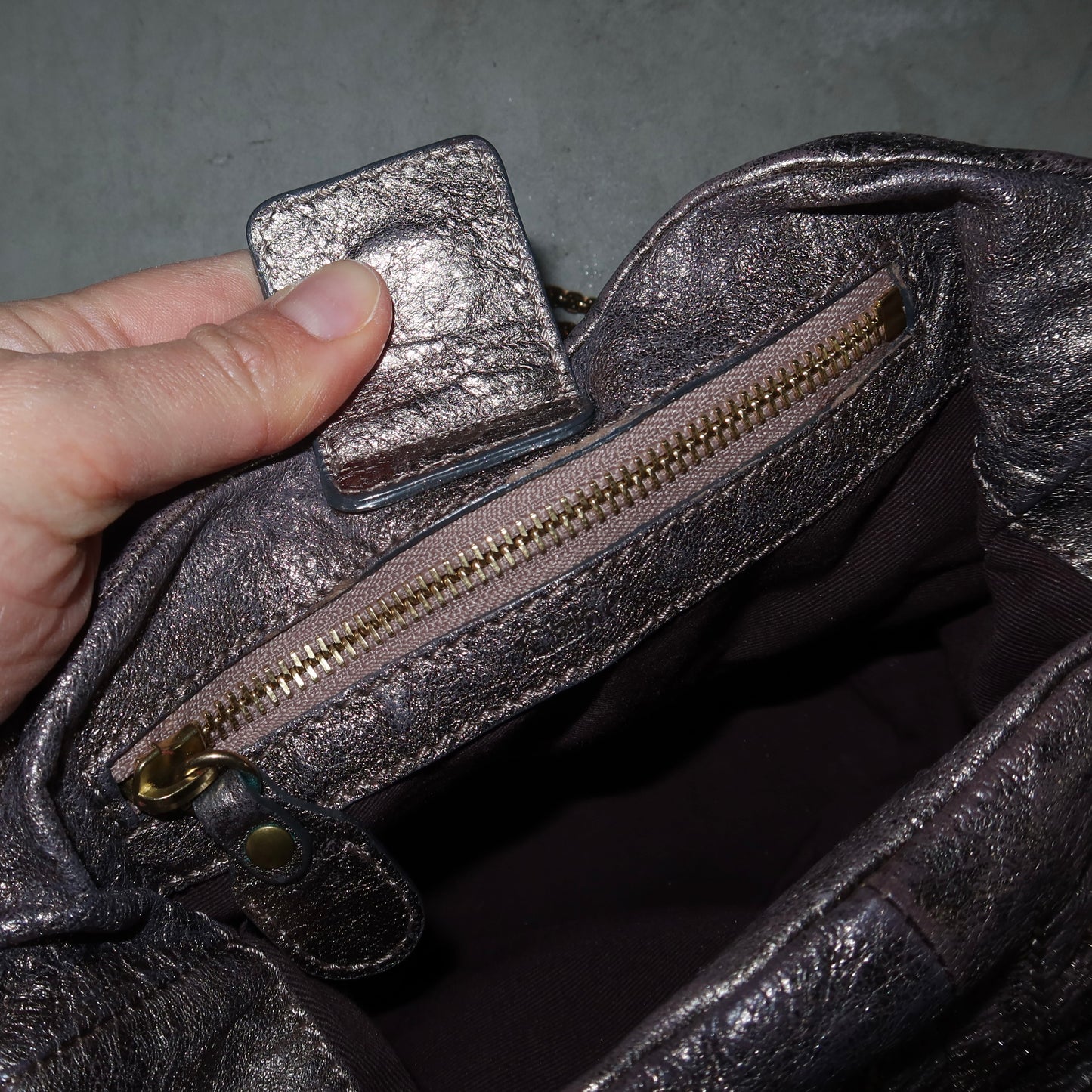 Chloé Metallic Mini Milton Bag