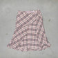 Burberry Pink Check Skirt