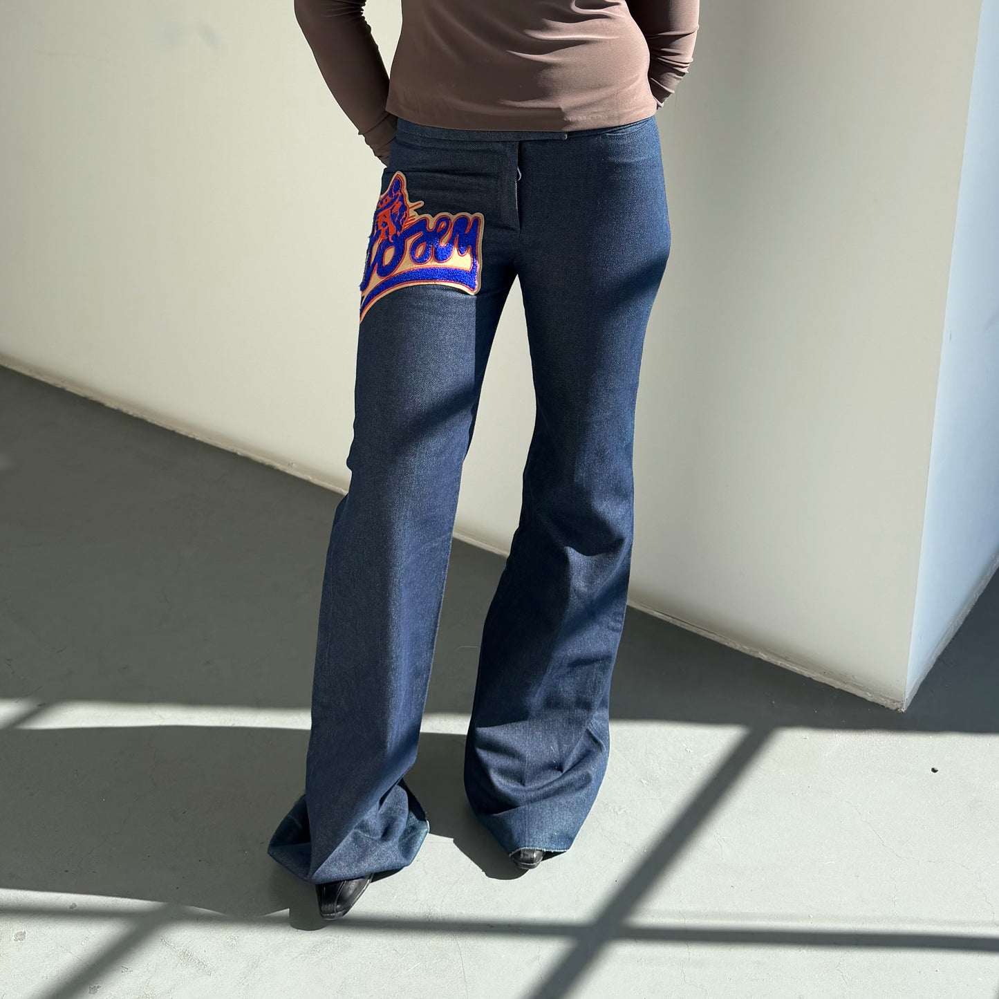 Chloé Rare AW2001 ‘Foxy’ Patch Flared Jeans