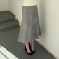 DKNY Grey Leather Skirt