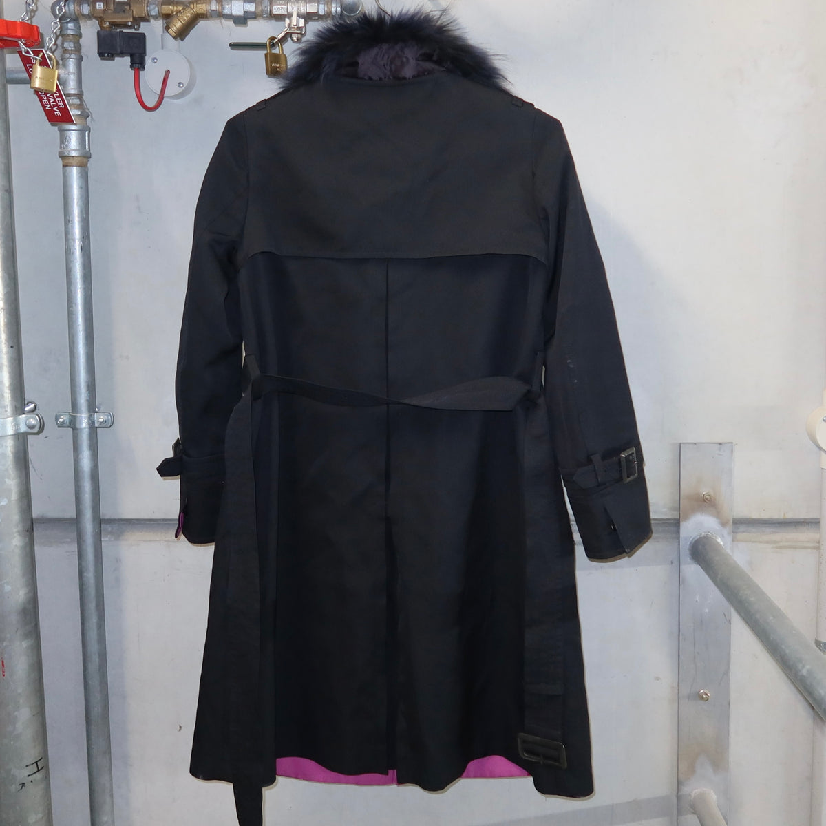Michael Klein Fur Trim Trench