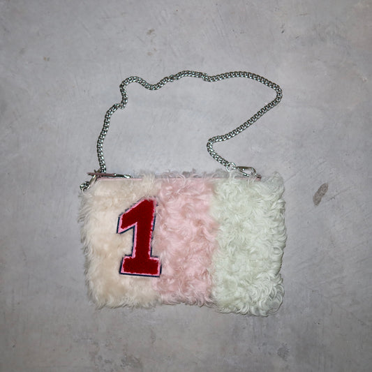 Miu Miu Tri-Colour Shearling Bag