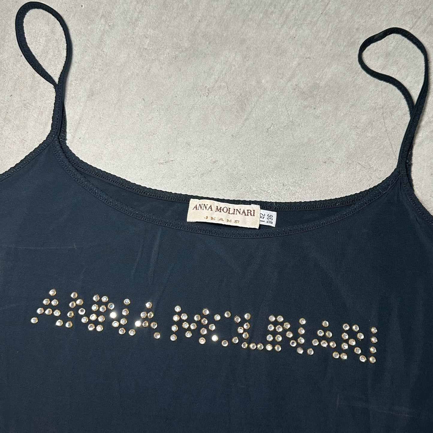 Anna Molinari Studded Logo Tank