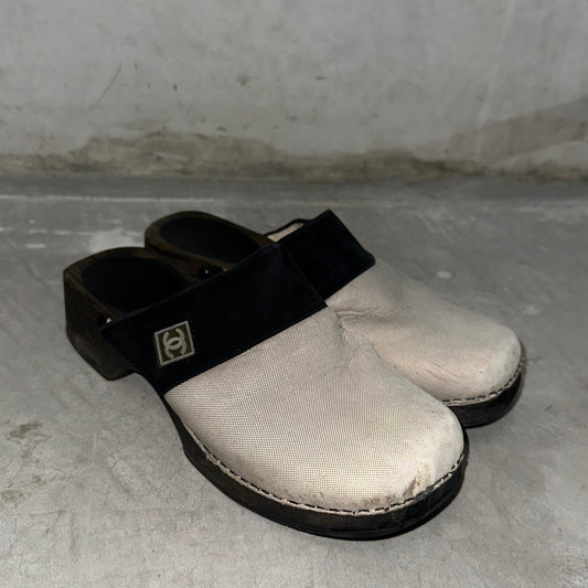 Chanel Two Tone Clogs (37)