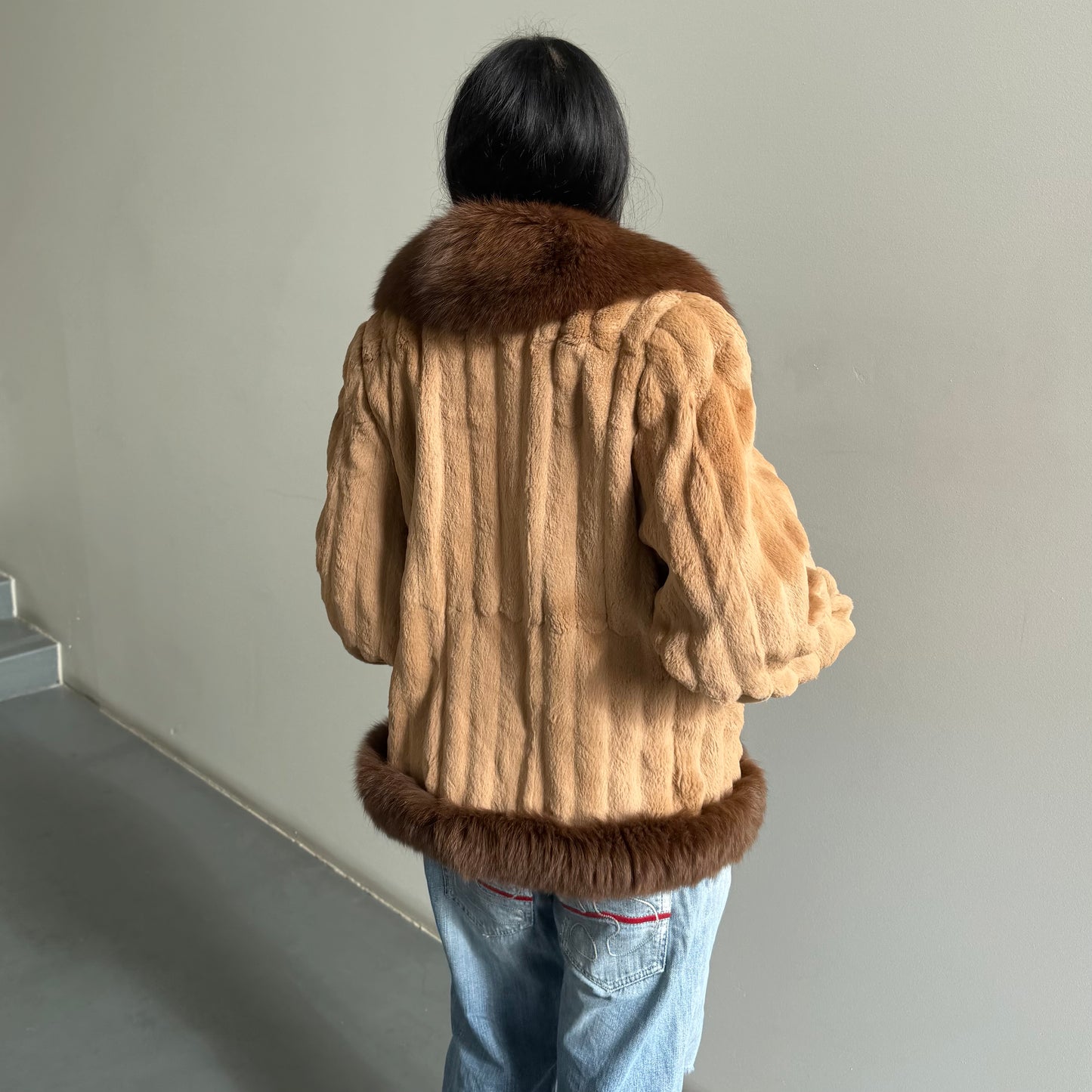 Vintage Mixed Real Fur Bomber