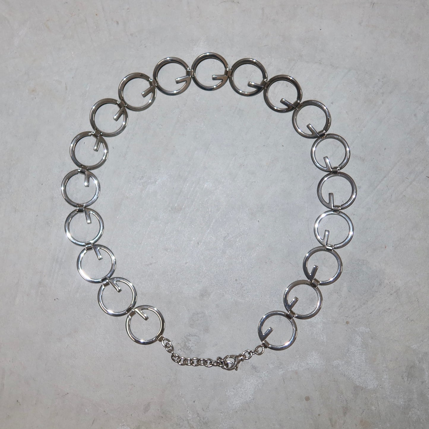 Gucci 90's Silver Chain Belt