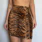 Versace Faux Fur Tiger Skirt