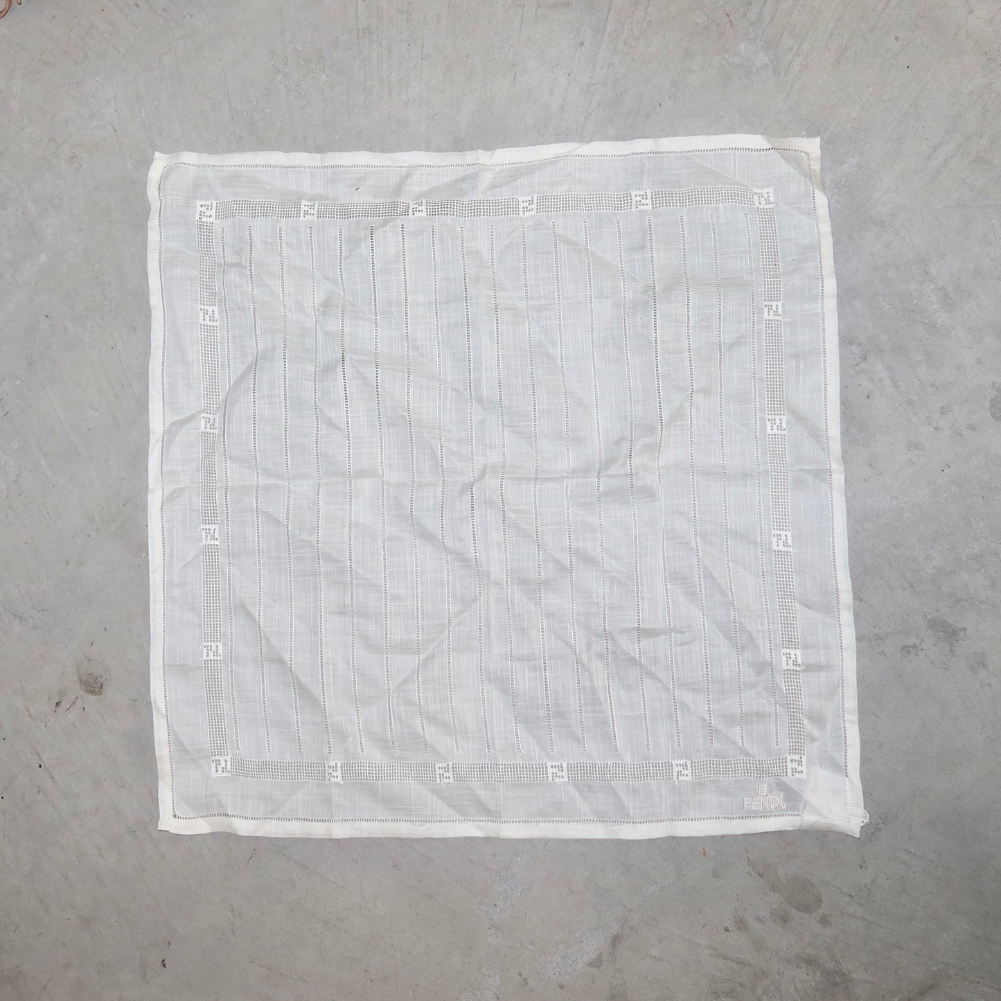 Fendi White Handkerchief