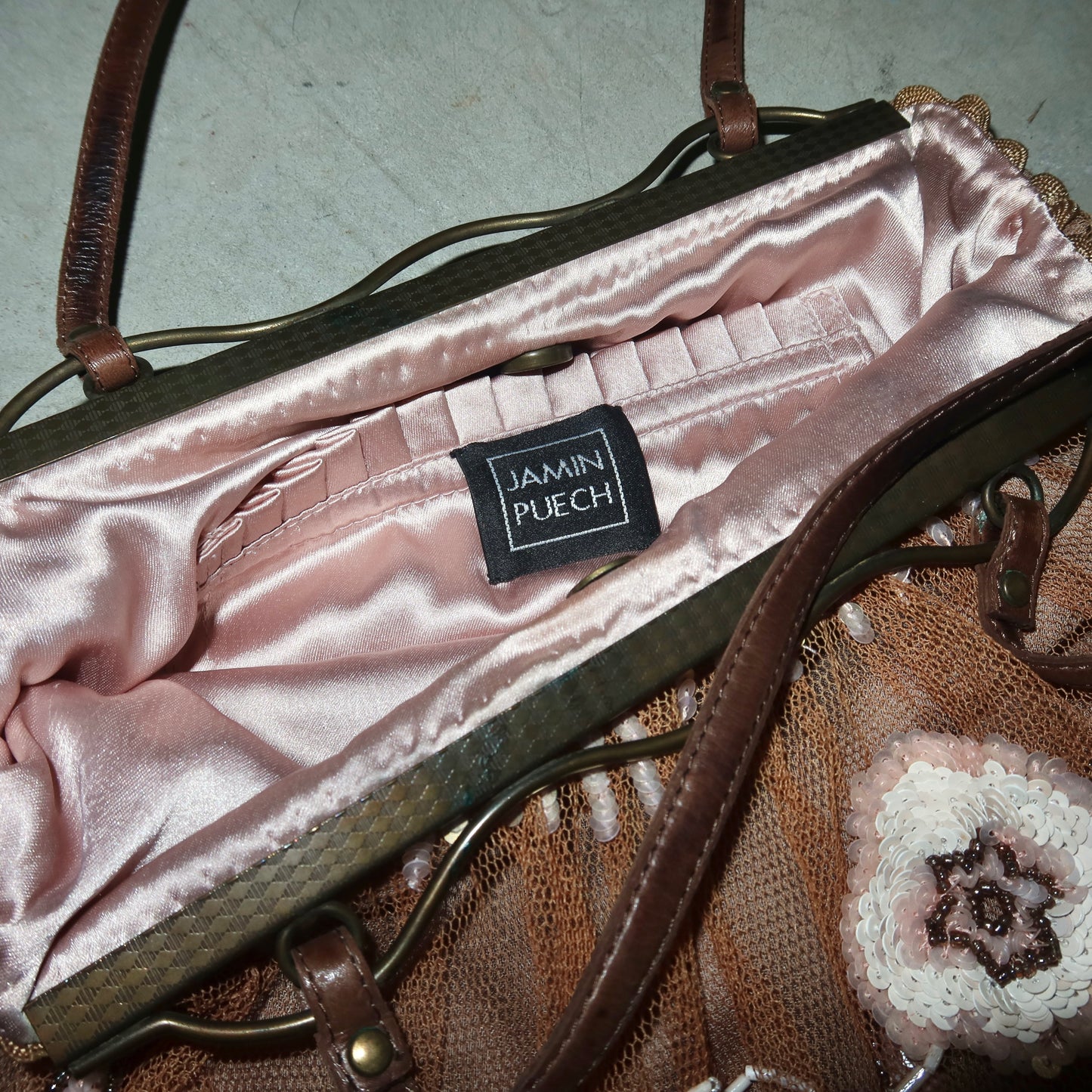 Jamin Puech Floral Curtain Bag