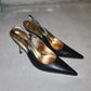 Dolce & Gabbana Black Leather Slingbacks (38.5)