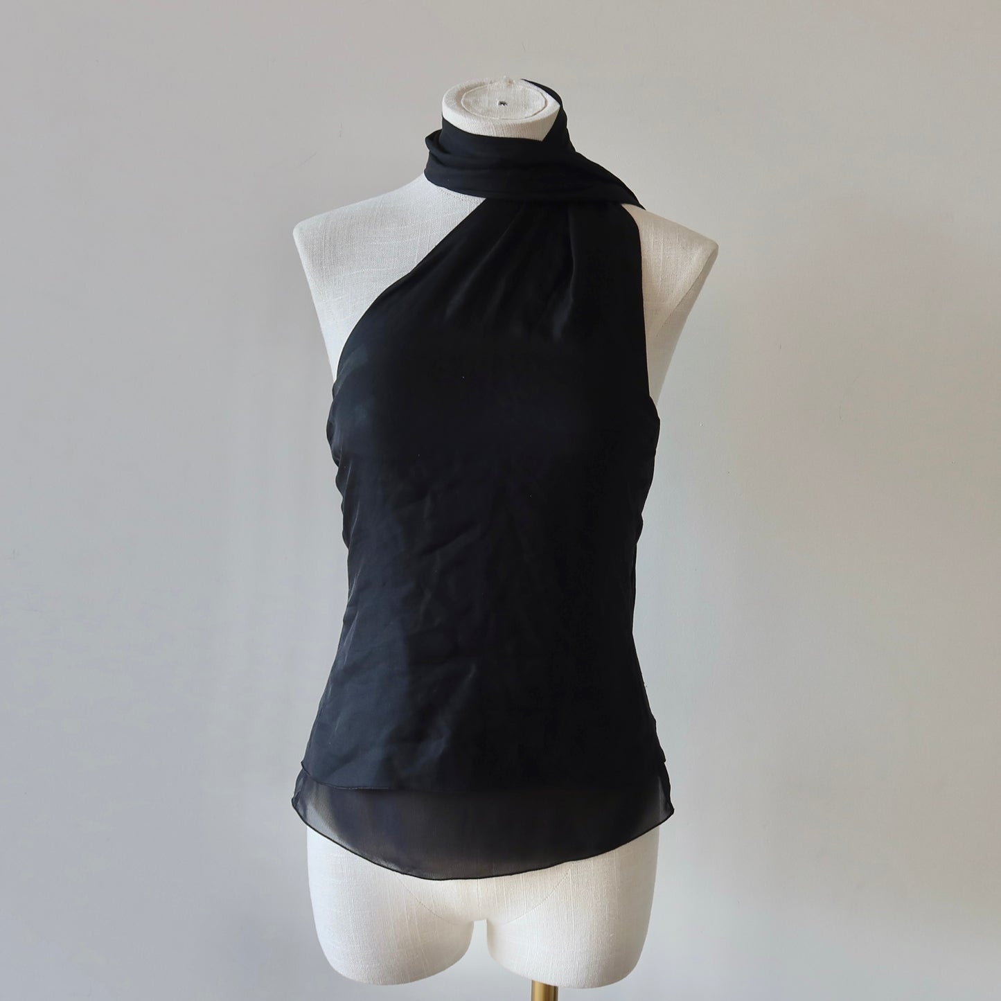 Emporio Armani 90’s Silk Wrap Neck Top