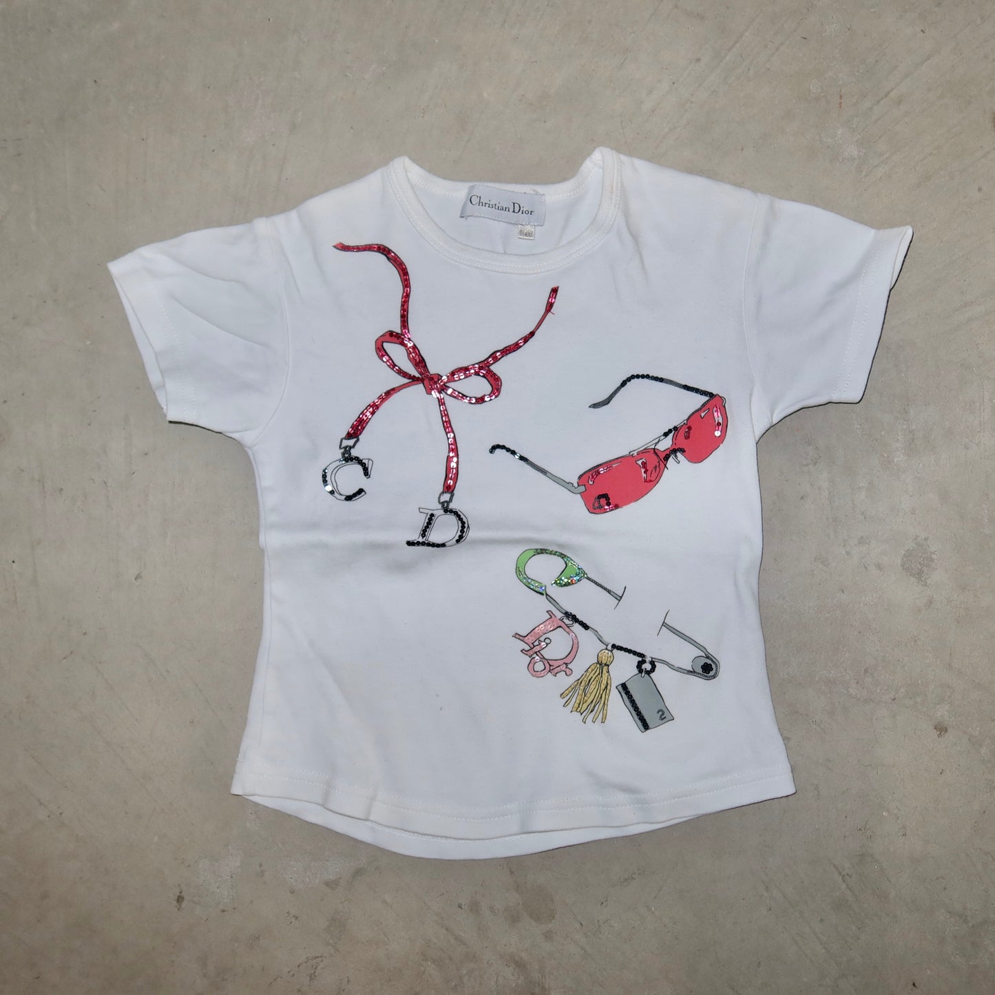 Dior Kids Cropped 'Baby' Tee