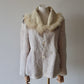 Vintage Gold Leather and Real Fur Reversible Jacket