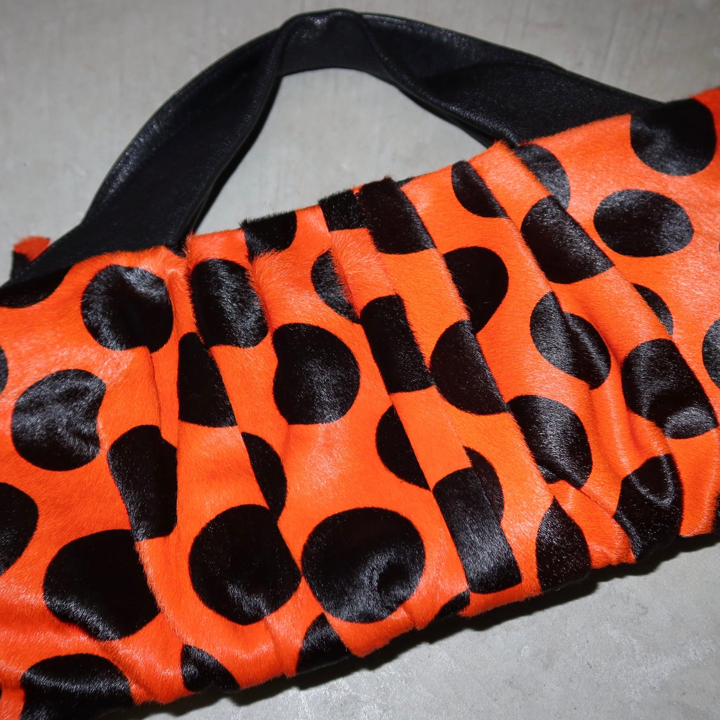 Vintage Orange Spotted Cowhide Bag