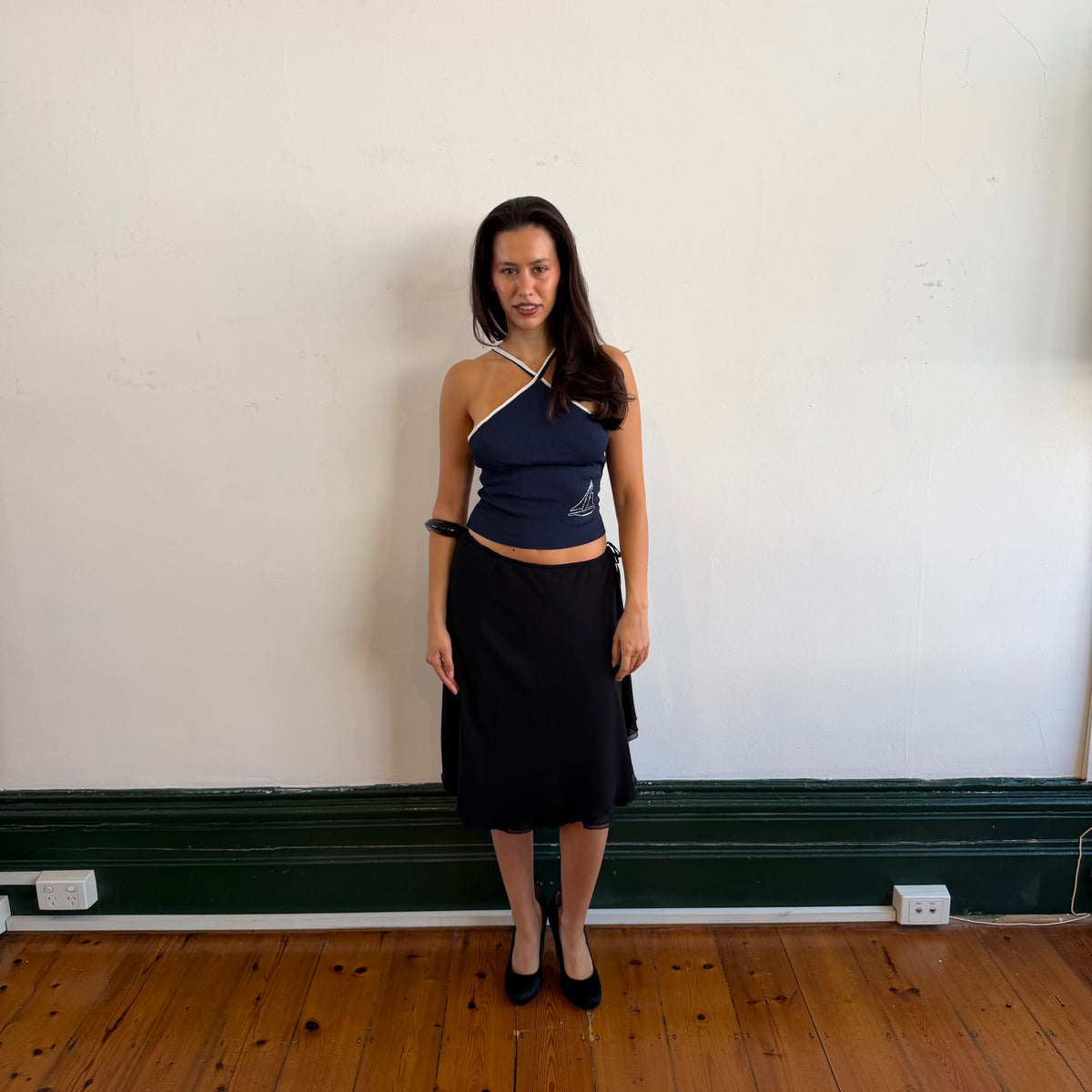 Anna Molinari Sailboat Knit Halter