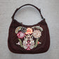 Valentino Suede Embroidered Bag