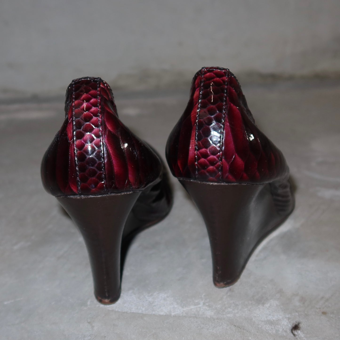 Lanvin Embossed Patent Wedges (40)