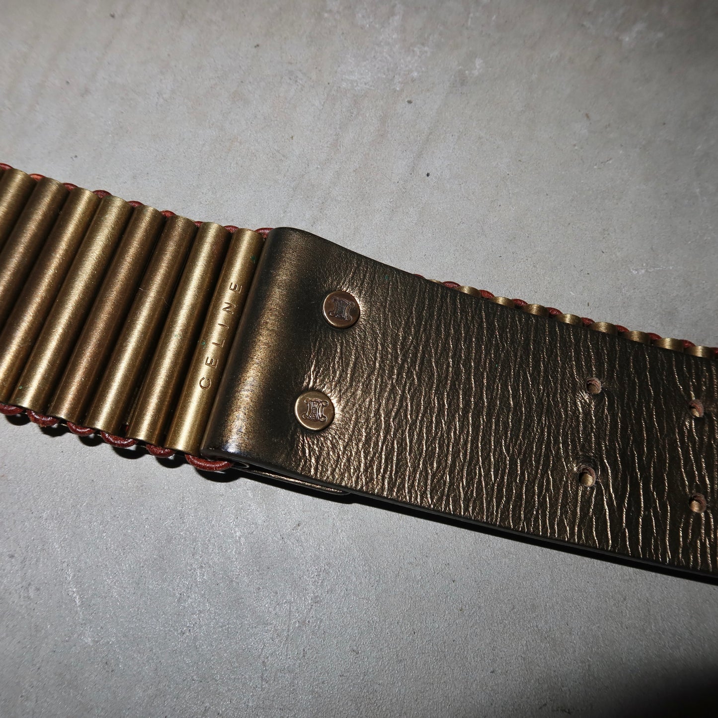 Celine SS2001 Wide Bullet Casing Belt