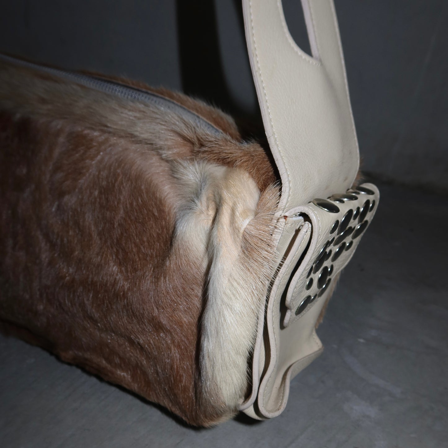 Sonia Rykiel Cowhide Domino Studded Bag