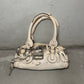 Chloe White Mini Paddington with Clear Lock