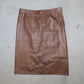 Fendi Metallic Leather Skirt