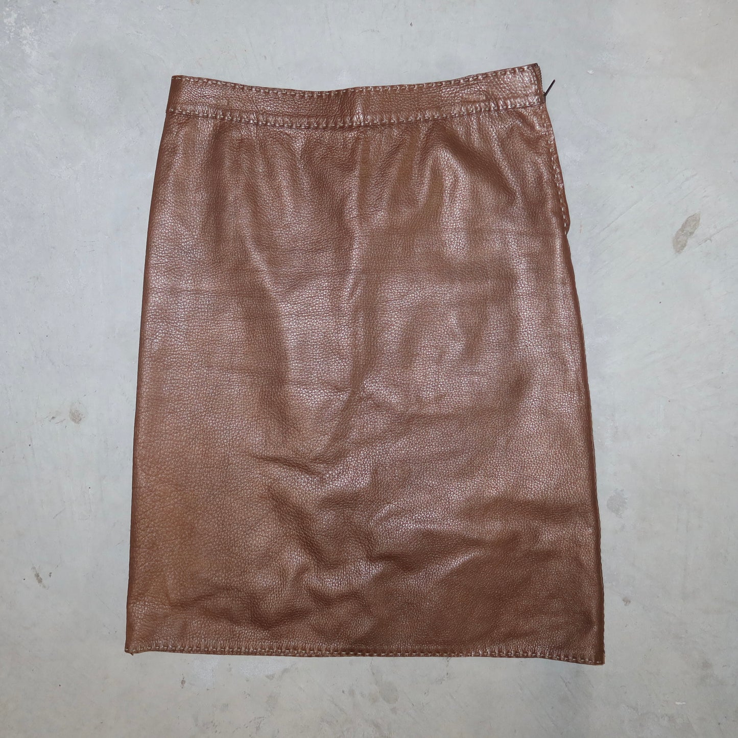Fendi Metallic Leather Skirt