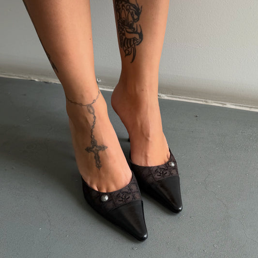 Chanel Travel Line Black Mules (35)