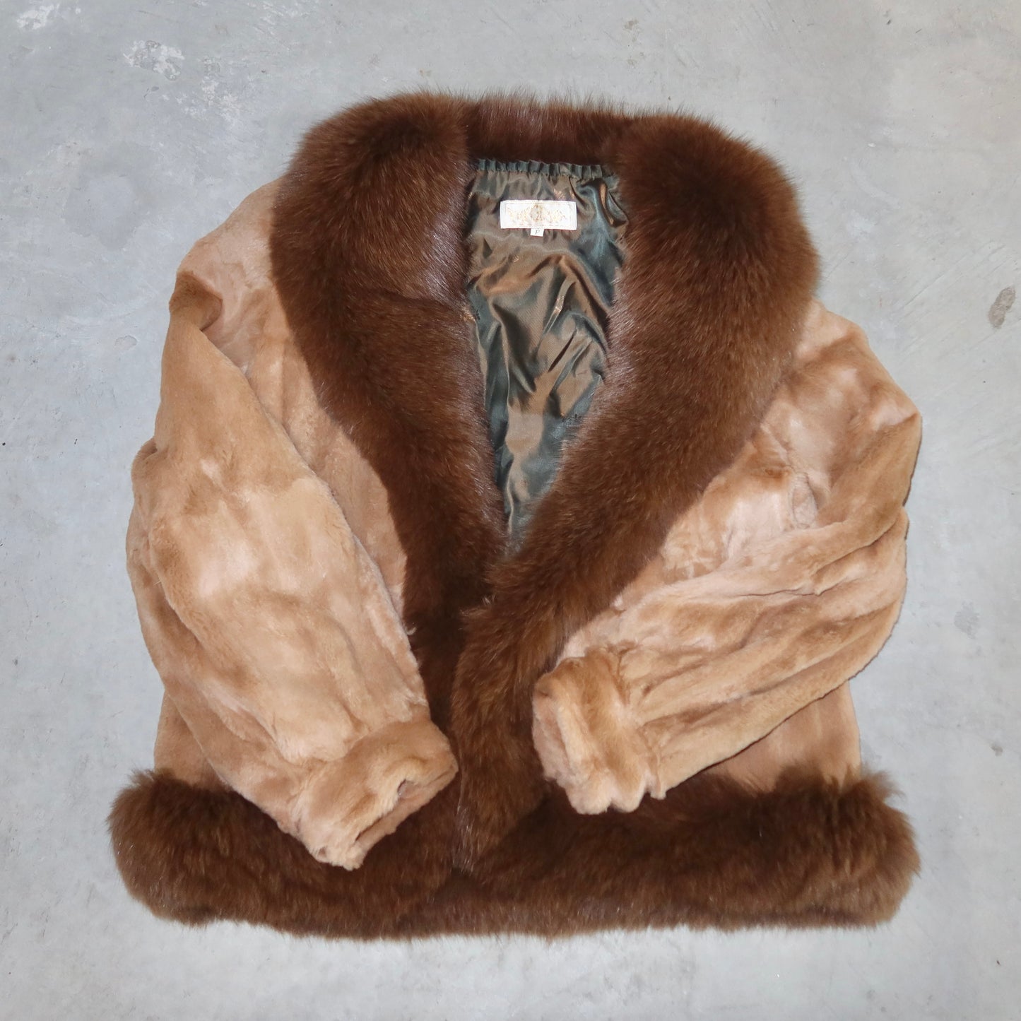 Vintage Mixed Real Fur Bomber