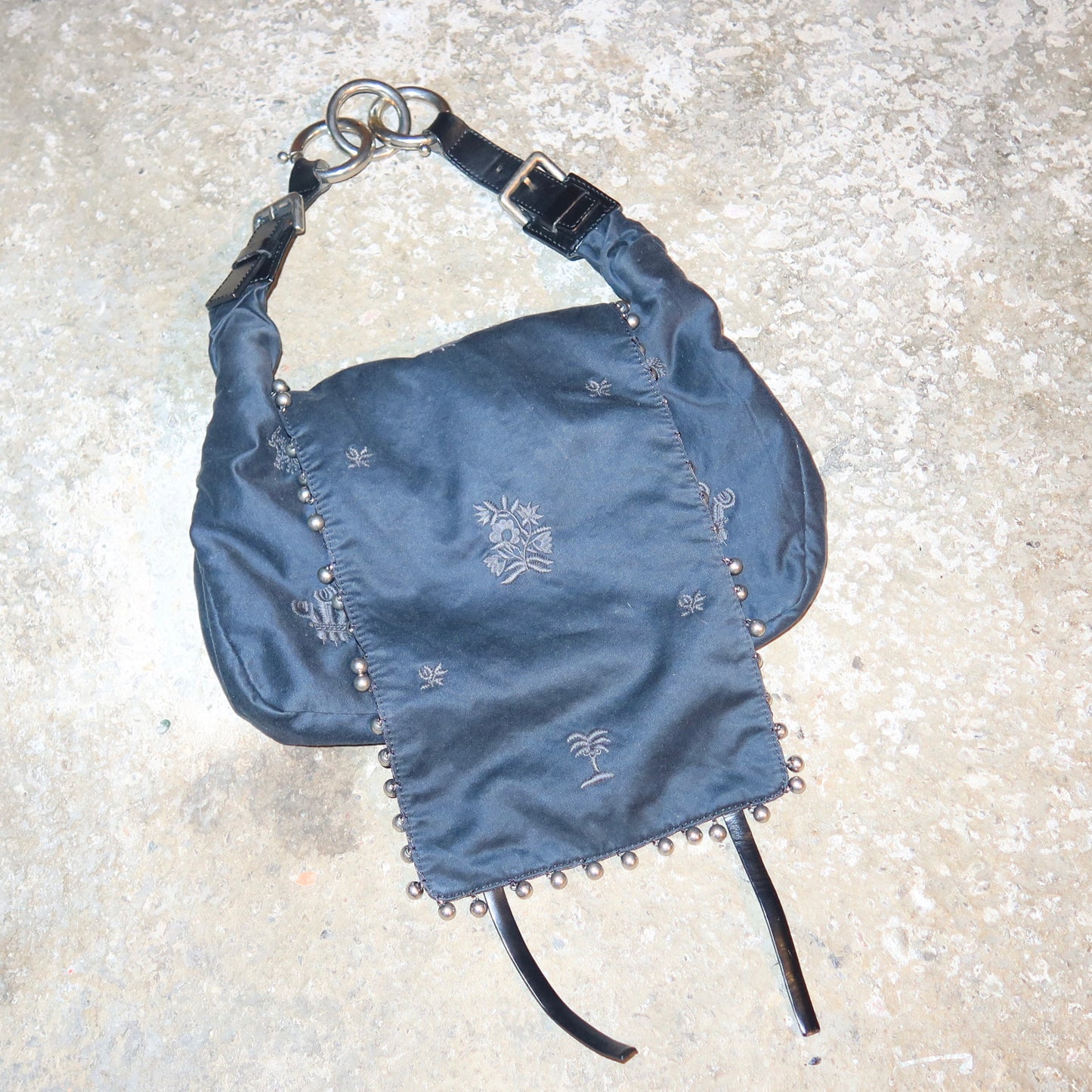 Chloé Embroidered Cotton Bracelet Bag