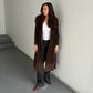 Vintage Suede Fur Trim Trench
