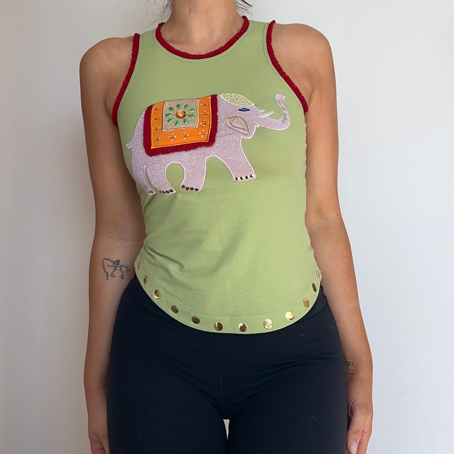 Moschino Green Elephant Tank