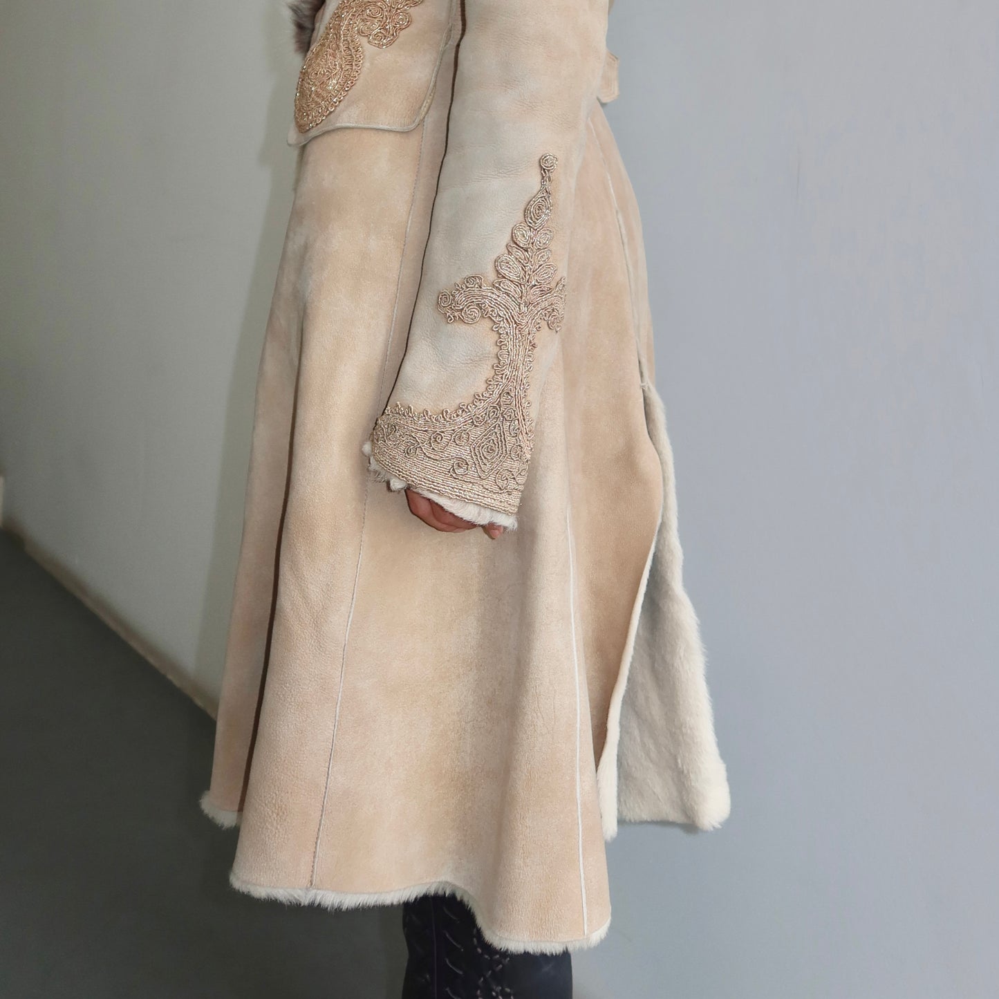 Ermanno Scervino Shearling and Fur Coat
