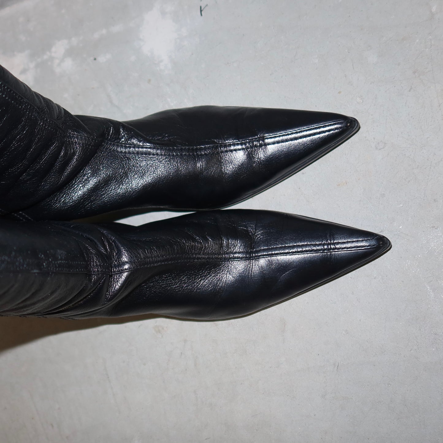 Miu Miu Black Leather Boots (38)