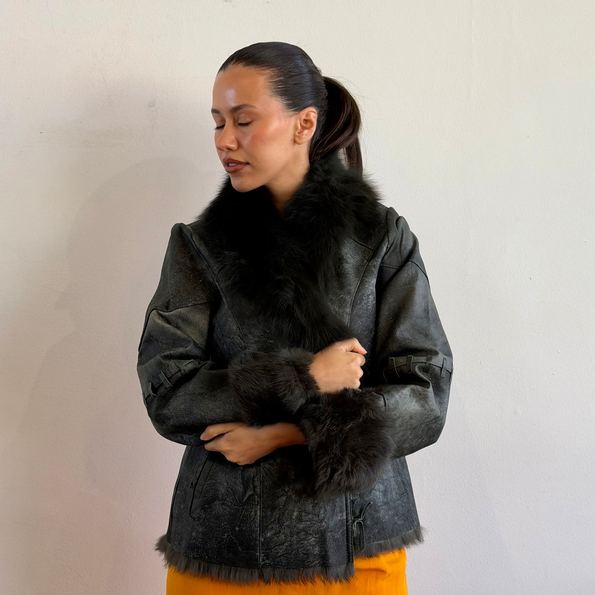Vintage Fur Lined Coat