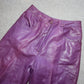 Gianni Versace Purple Leather Pants