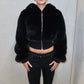 Moschino Faux Fur Cropped Jacket