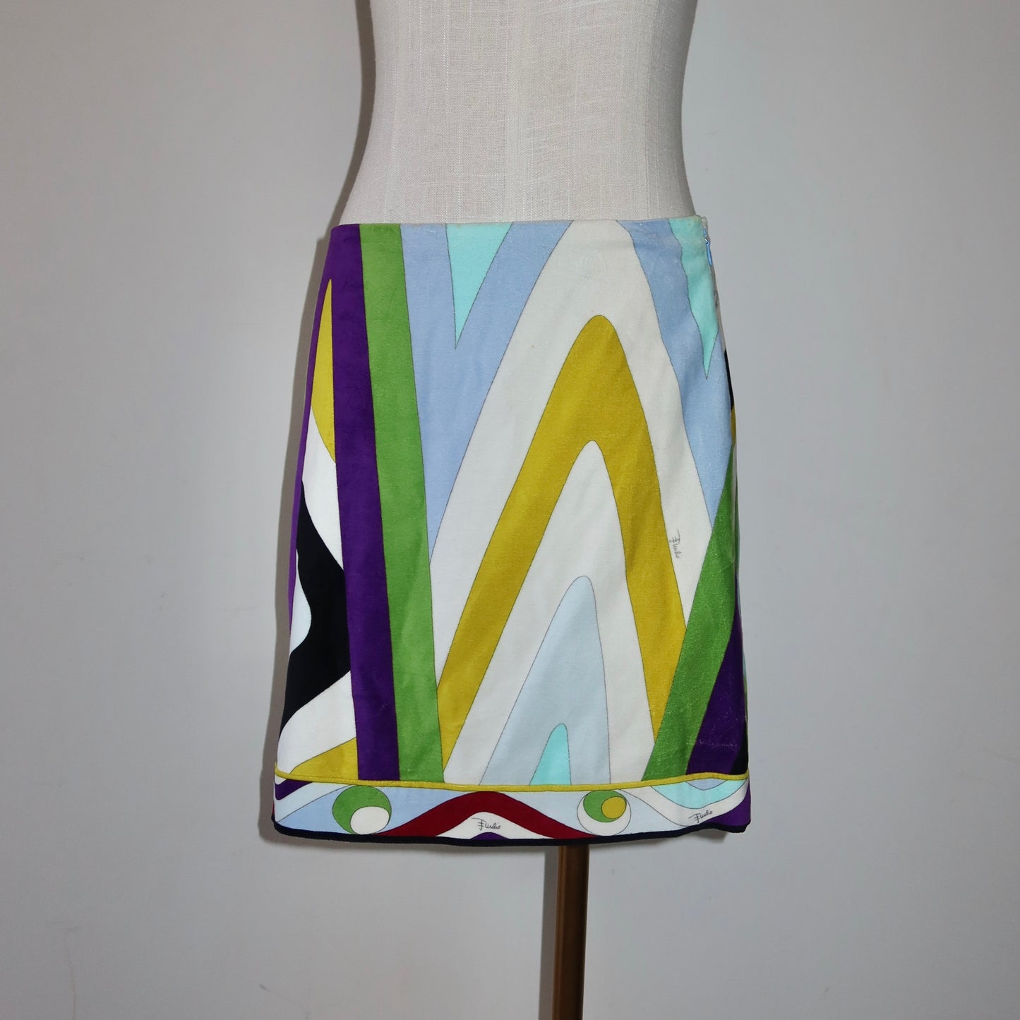 Emilio Pucci Velour AW2004 Skirt