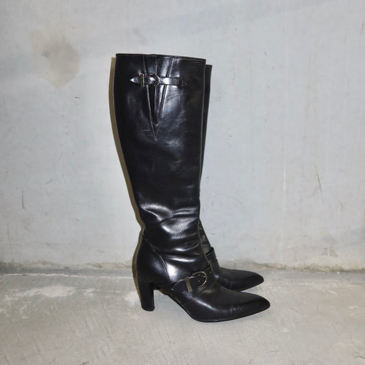 Chanel Leather Boots (37.5)