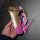 Emilio Pucci Pink Bejewelled Heels (37.5)