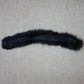 Vintage Black Short Real Fur Collar