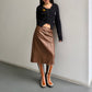 Fendi Metallic Leather Skirt