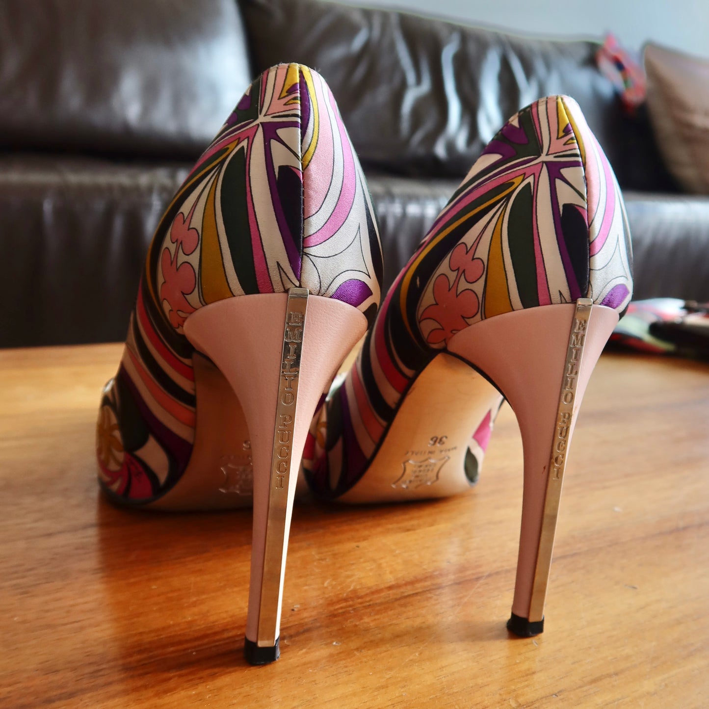 Emilio Pucci Printed Heels (36)