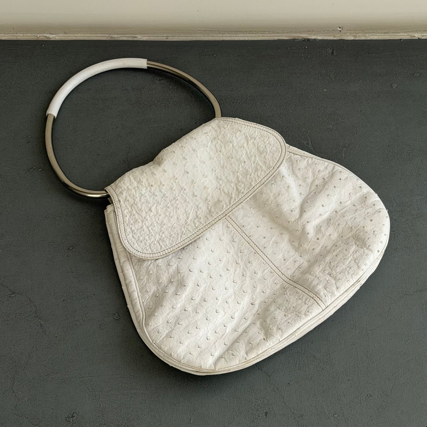 Prada SS2003 Ostrich Ring Handle Bag