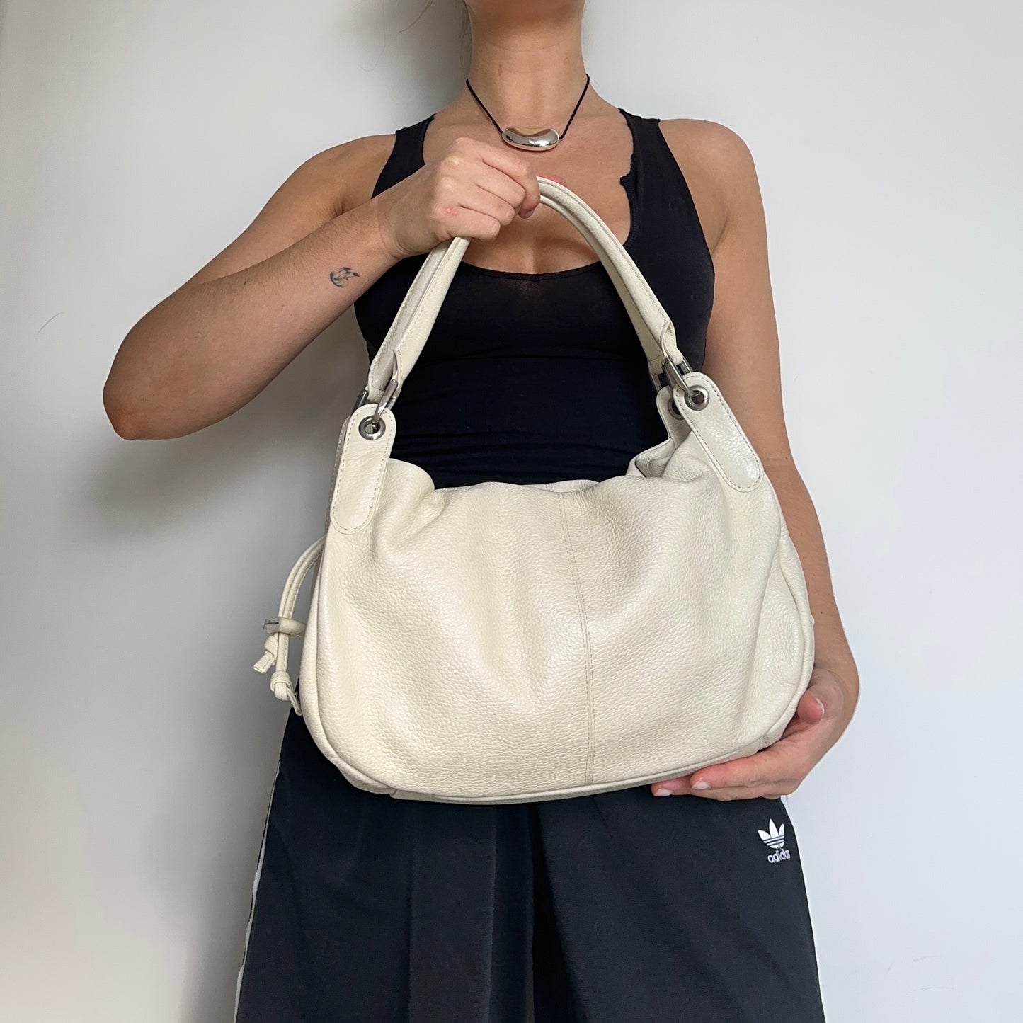 Ungaro White Leather Handbag