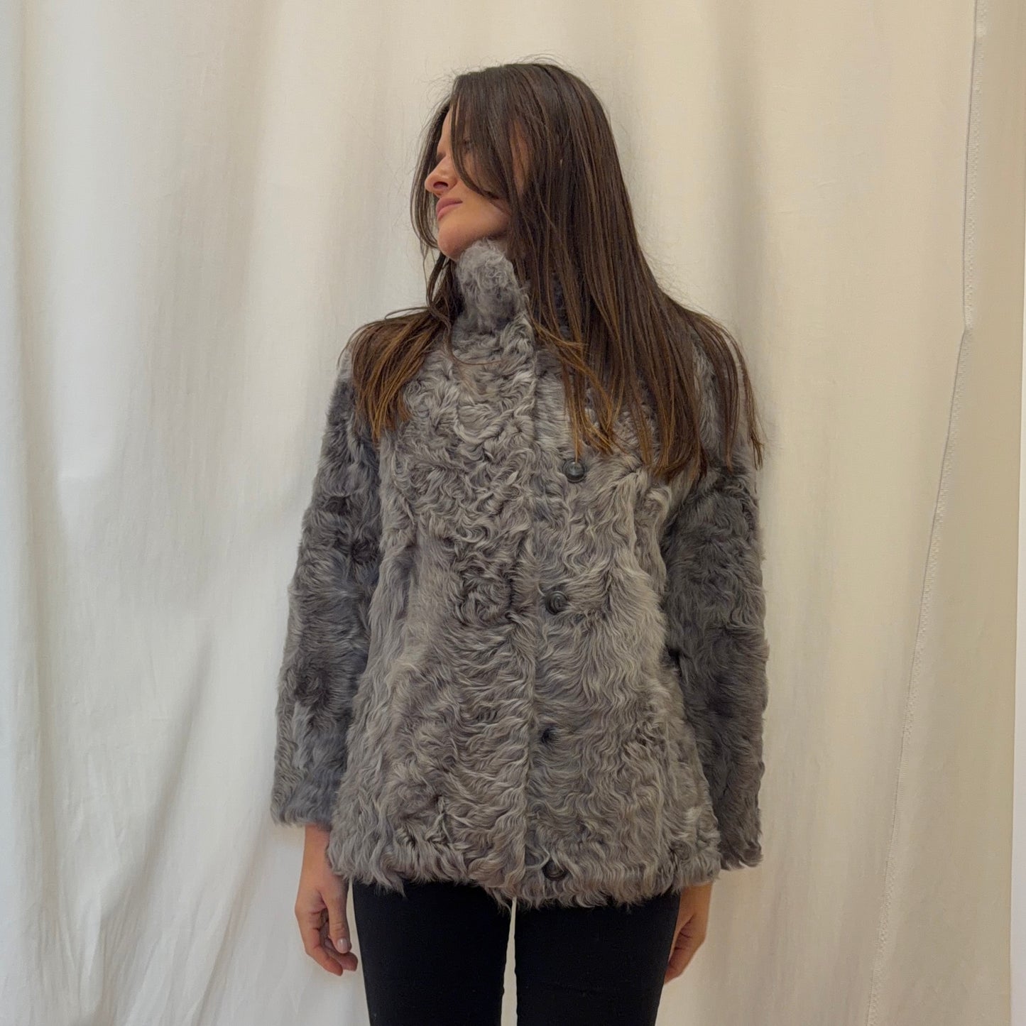 Vintage Lamb Fur Coat