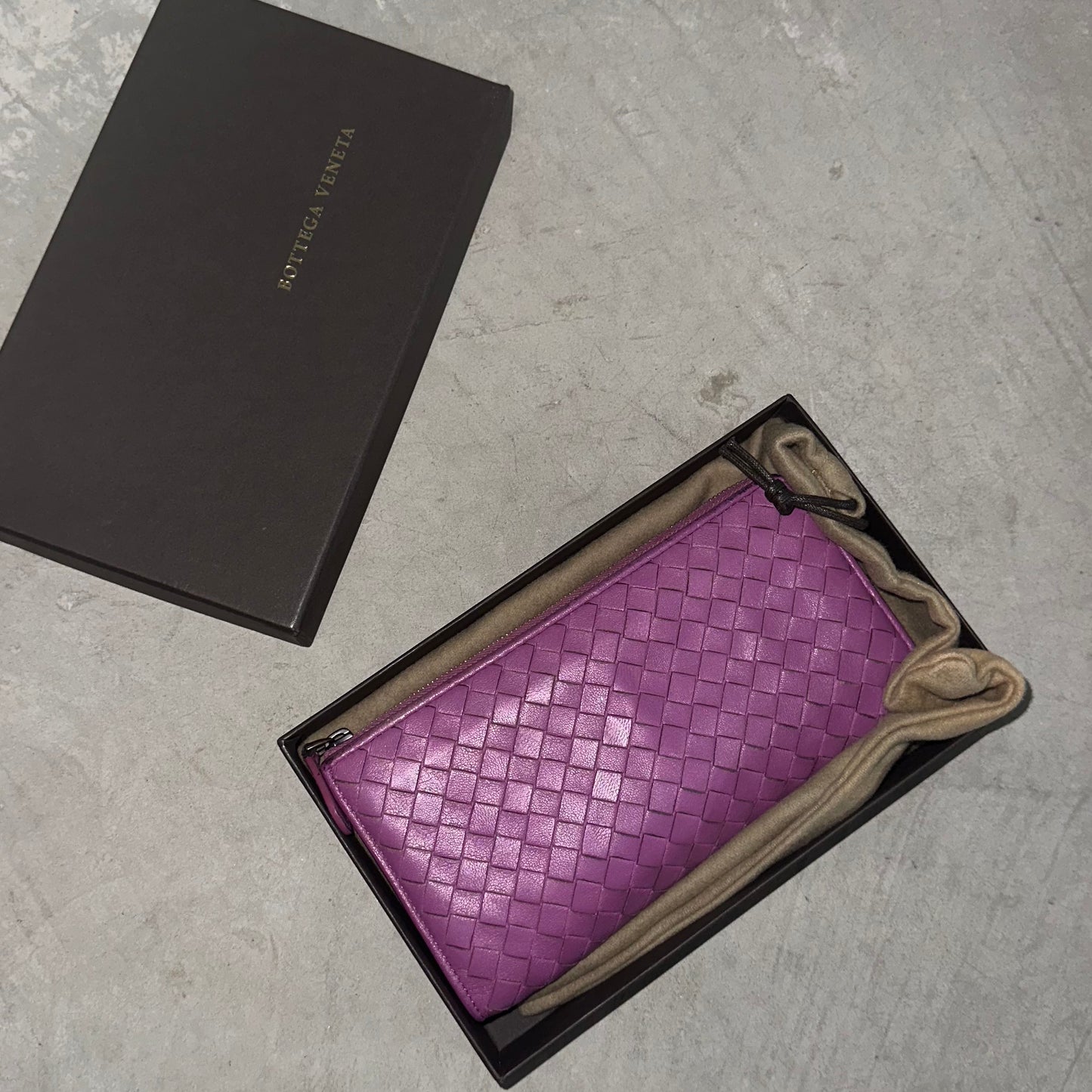 Bottega Veneta Purple Long Wallet