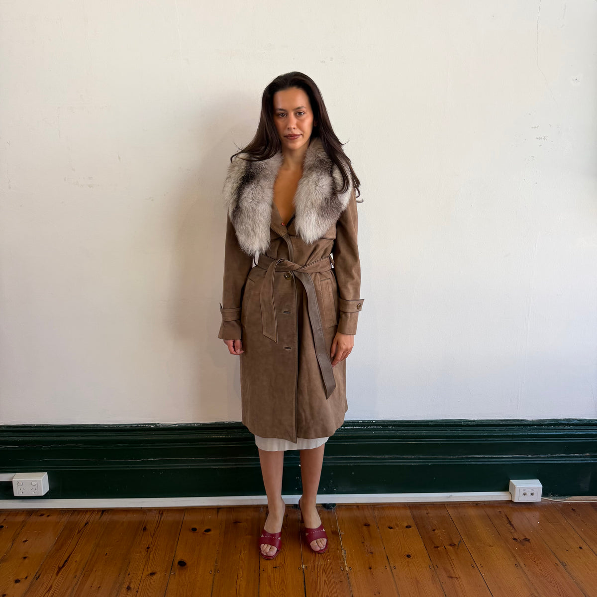 Vintage Suede Trench