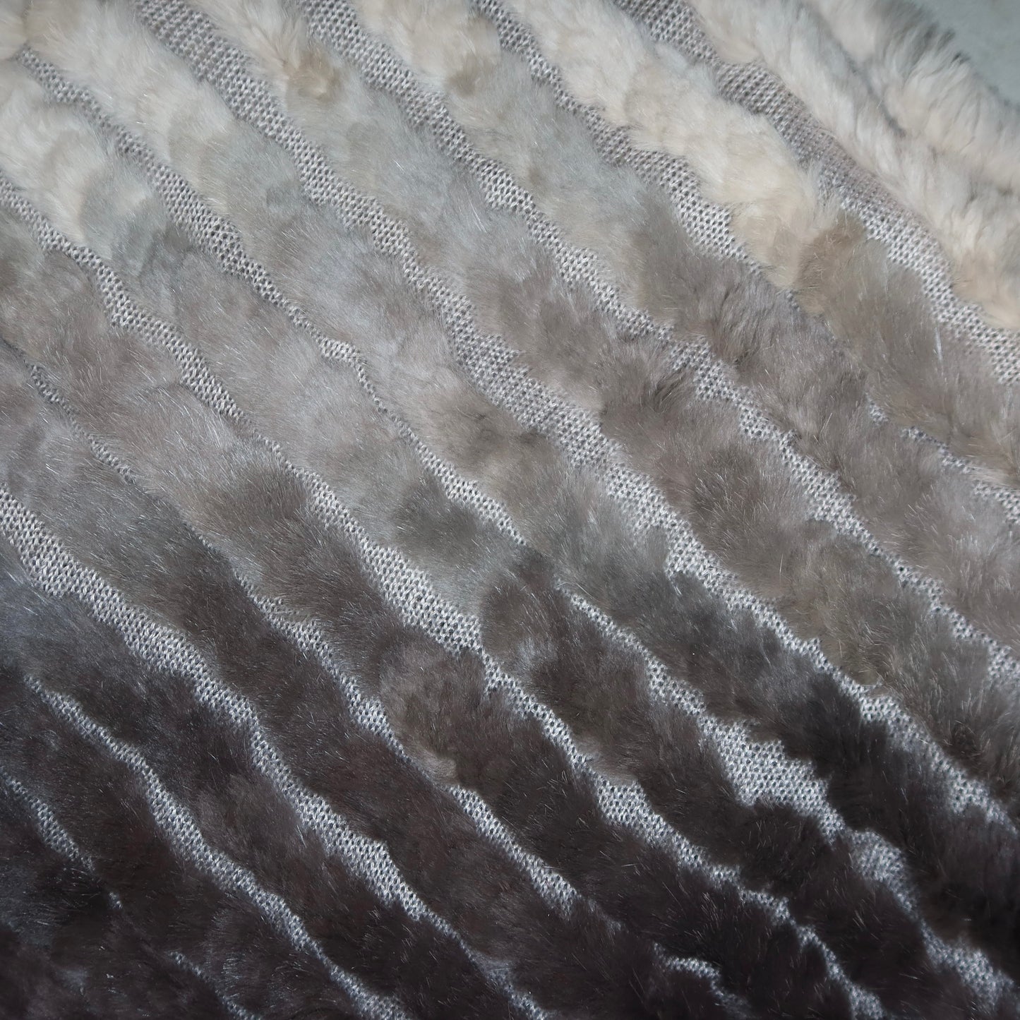 Vintage Real Fur Ombré Poncho
